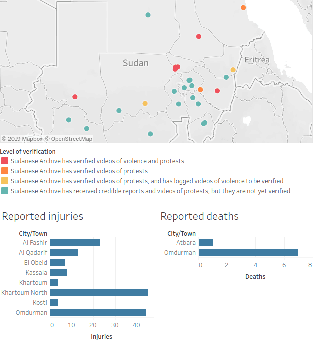 Mapping protests on June 30 in Sudan